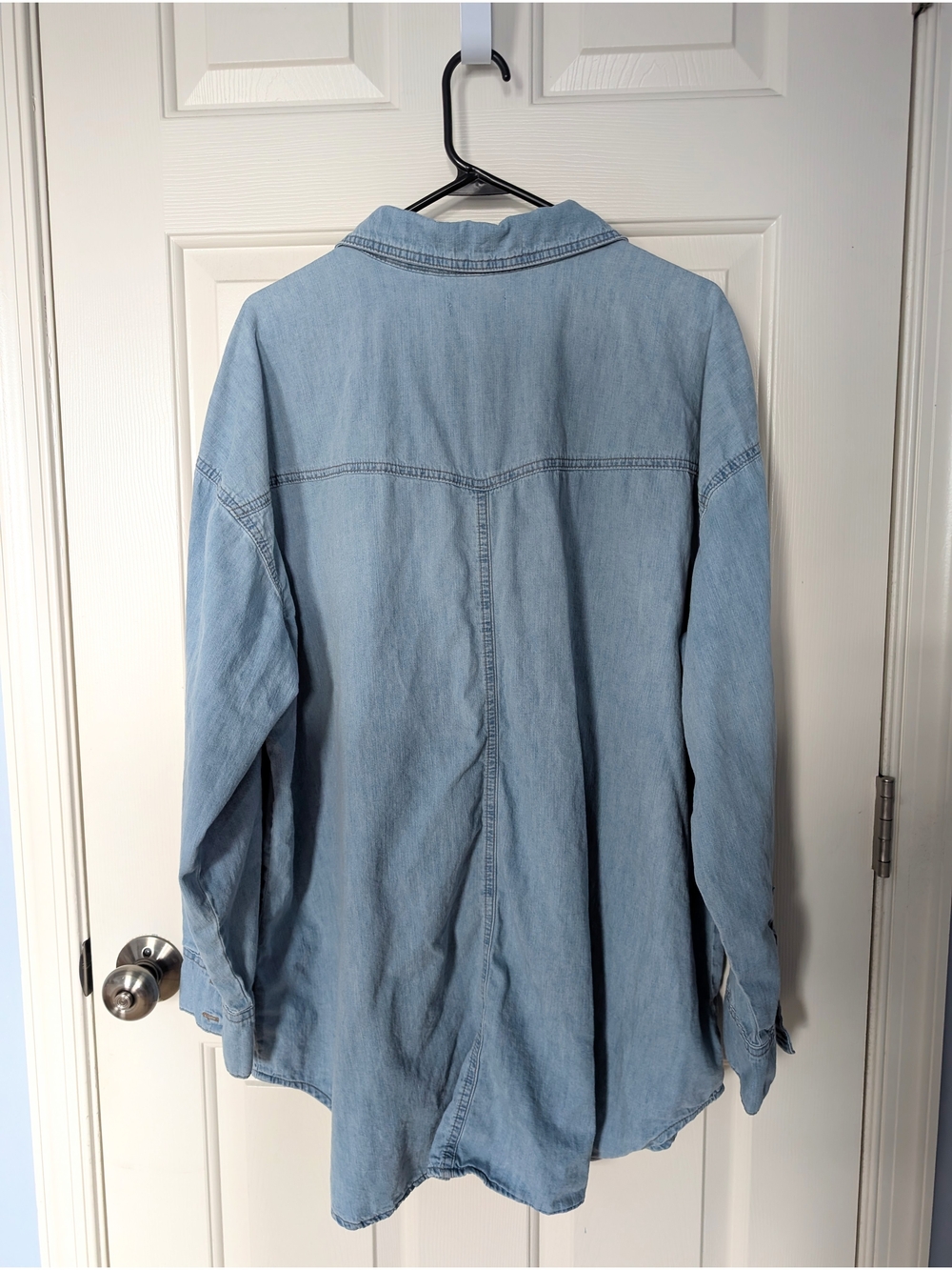 sofia by sofia vergara Light Blue Denim Button-Down Shirt - Picture 2 of 12